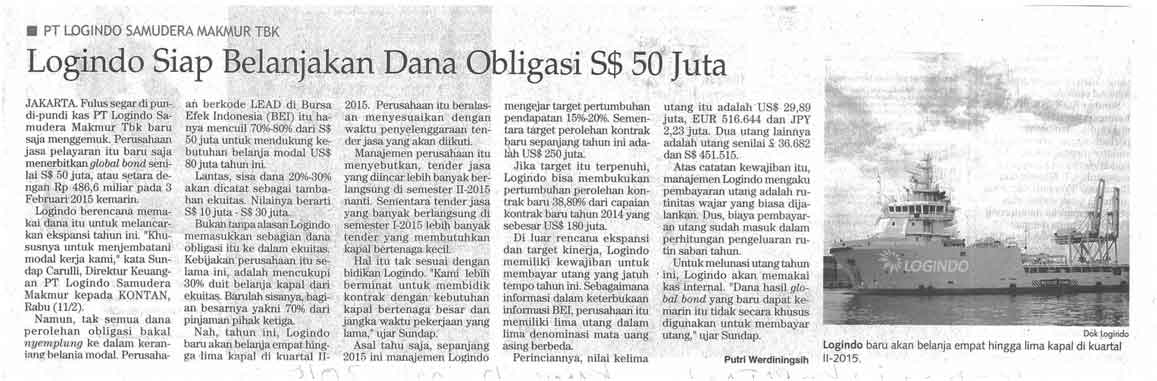 KONTAN 12 FEBRUARI 2015